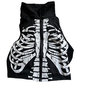 Skeleton sleeveless zip up top BNWT